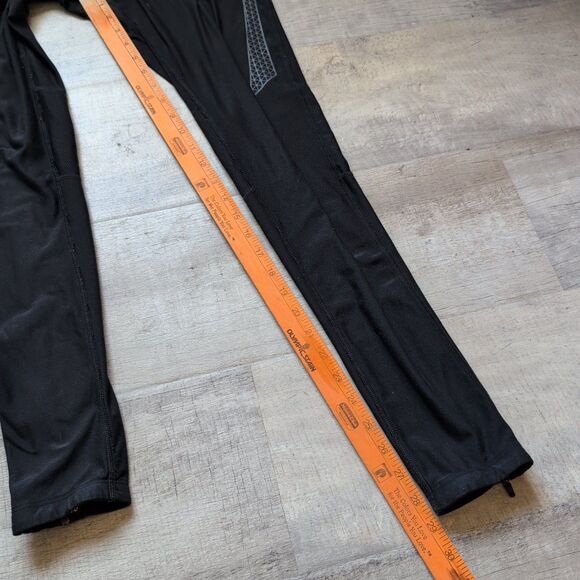 Nike Dri Fit black running Leggings SIZE M Zipper ankle lightweight stretchy - Picture 4 of 8